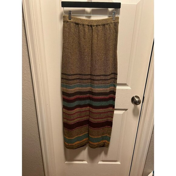 Double D Ranch | Maxi Linen Blend Stripe Skirt Sz S - Picture 1 of 8